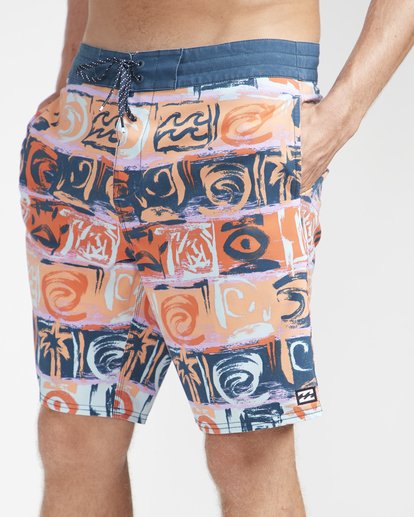 3 Sundays Lo Tides 18" Boardshorts Orange N1BS21BIP9 Billabong