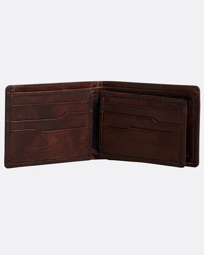 2 Vacant - Leather Wallet for Men Brown N5LW02BIP9 Billabong