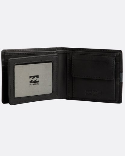 3 Dbah - Leather Wallet for Men Black N5LW03BIP9 Billabong