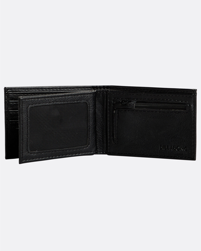 3 Vacant - Leather Wallet for Men Black N5WM04BIP9 Billabong