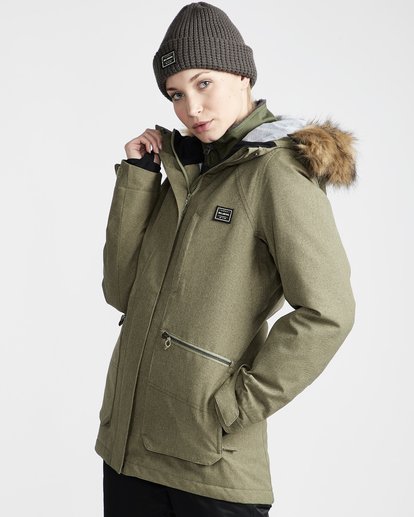 1 Into The Forest - Snow Jacket for Women Green Q6JF08BIF9 Billabong