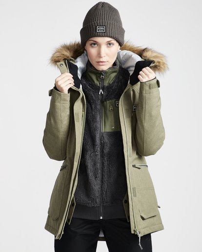 3 Into The Forest - Snow Jacket for Women Green Q6JF08BIF9 Billabong