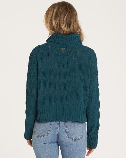 1 Cherry Moon - Cowl Neck Jumper Green R3JP03BIW9 Billabong