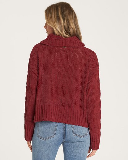 1 Cherry Moon - Cowl Neck Jumper Red R3JP03BIW9 Billabong