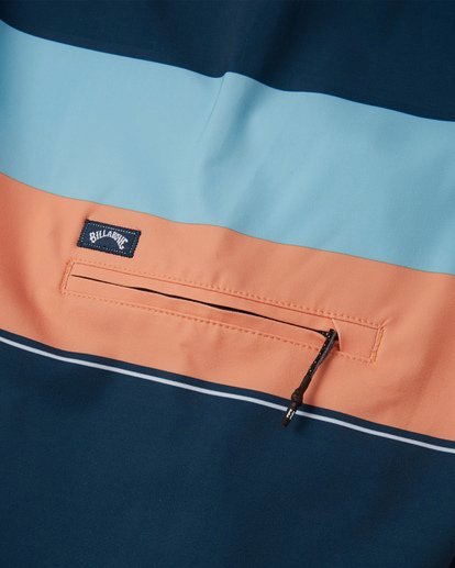 6 Momentum Airlite 19" - Performance Striped Board Shorts for Men Blue S1BS19BIP0 Billabong