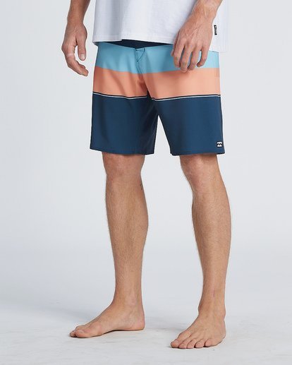 9 Momentum Airlite 19" - Performance Striped Board Shorts for Men Blue S1BS19BIP0 Billabong