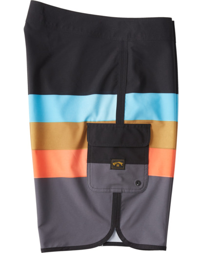7 73 Stripe Pro 20" - Striped Board Shorts for Men Black S1BS36BIP0 Billabong