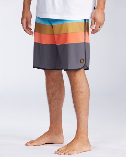 1 73 Stripe Pro 20" - Striped Board Shorts for Men Black S1BS36BIP0 Billabong