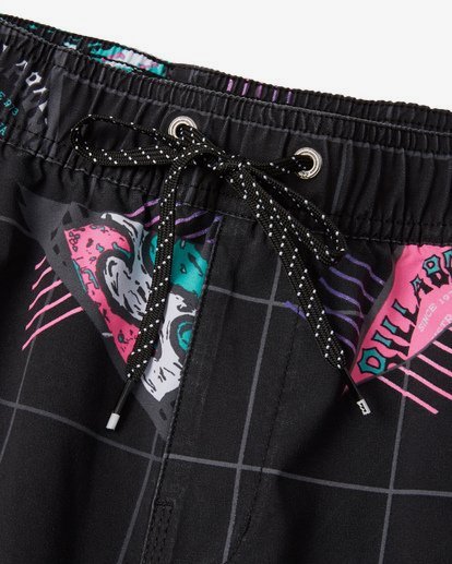 6 Sundays Pigment Laybacks 17" - Elastic Waist Board Shorts for Men Black S1LB02BIP0 Billabong