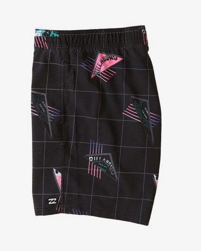 4 Sundays Pigment Laybacks 17" - Elastic Waist Board Shorts for Men Black S1LB02BIP0 Billabong