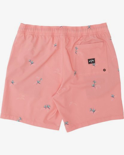 3 Sundays Pigment Laybacks 17" - Elastic Waist Board Shorts for Men Pink S1LB02BIP0 Billabong