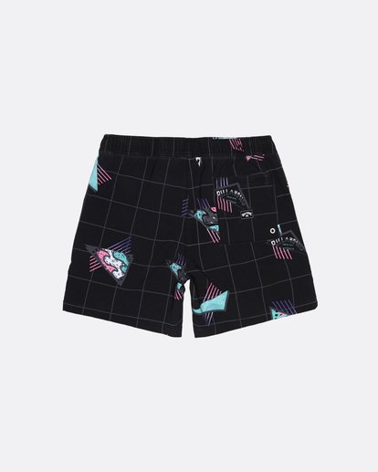 1 Sundays Pigment Laybacks 17" - Elastic Waist Board Shorts for Men Black S1LB02BIP0 Billabong