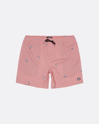 0 Sundays Pigment Laybacks 17" - Elastic Waist Board Shorts for Men Pink S1LB02BIP0 Billabong