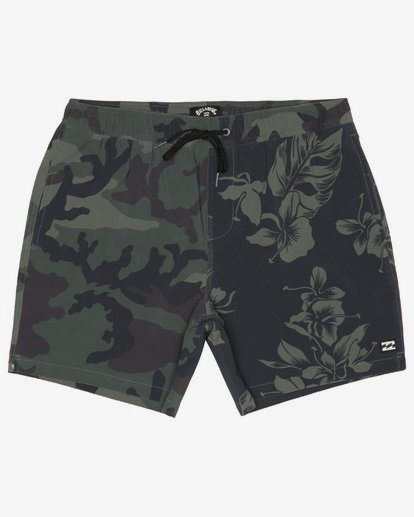 2 Sundays Intrchng Laybacks 17" - Elastic Waist Board Shorts for Men Camo S1LB05BIP0 Billabong