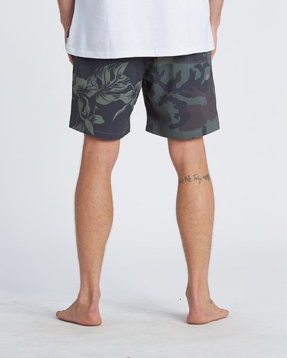 10 Sundays Intrchng Laybacks 17" - Elastic Waist Board Shorts for Men Camo S1LB05BIP0 Billabong