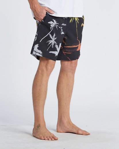 7 Sundays Intrchng Laybacks 17" - Elastic Waist Board Shorts for Men Blue S1LB05BIP0 Billabong