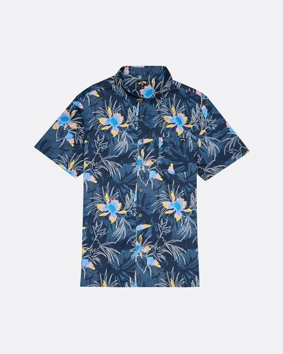 3 Sundays Floral - Short Sleeve Shirt for Men Blue S1SH05BIP0 Billabong