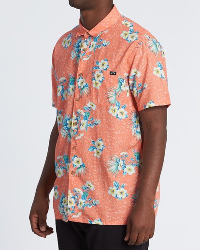 2 Sundays Floral - Short Sleeve Shirt for Men Orange S1SH05BIP0 Billabong