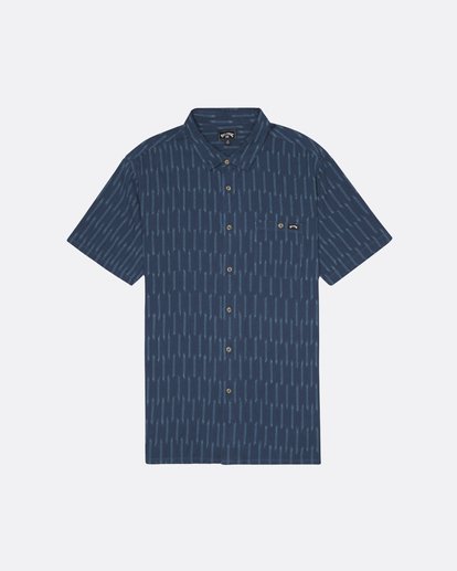 3 Sundays Jacquard - Short Sleeve Shirt for Men Blue S1SH09BIP0 Billabong