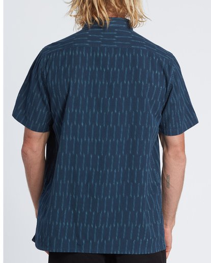 1 Sundays Jacquard - Short Sleeve Shirt for Men Blue S1SH09BIP0 Billabong