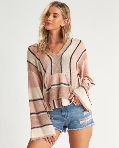 1 Baja Beach - Pull à capuche pour Femme Rose S3JP01BIP0 Billabong