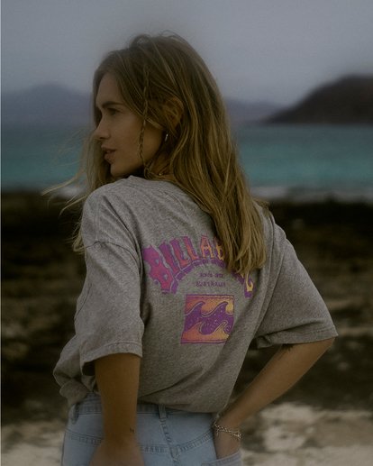 0 Arch - Oversized T-Shirt for Women Gray S3SS51BIMU Billabong
