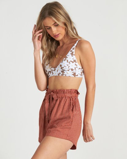 2 Sliding Rock - High Waisted Shorts for Women Brown S3WK18BIP0 Billabong