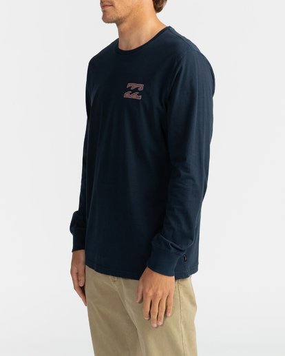 2 Crayon Wave - Long Sleeve T-Shirt for Men Blue U1LS26BIF0 Billabong