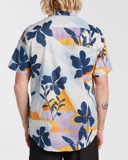 2 Sundays Floral - Short Sleeve Shirt for Men Blue U1SH05BIF0 Billabong