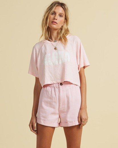 1 Salty Blonde Just Beachin - High Neck Top for Women Pink U3KT30BIF0 Billabong