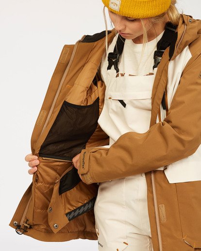 7 Adventure Division Collection Trooper Stx - Waterproof Jacket for Women Brown U6JF20BIF0 Billabong