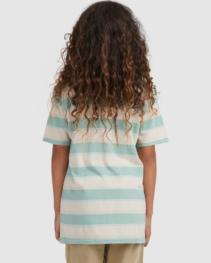 3 Boy's Hector Stripe Short Sleeve T-Shirt Beige UBBKT00102 Billabong