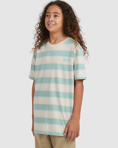 1 Boy's Hector Stripe Short Sleeve T-Shirt Beige UBBKT00102 Billabong