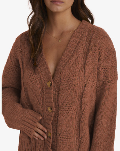 3 Just Fine Cardigan Brown UBJSW00106 Billabong