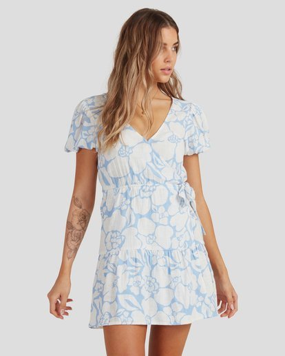 1 Beyond Blue Wrap Dress  UBJWD00164 Billabong