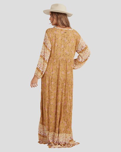 4 Shine On Eco Maxi Dress Yellow UBJWD00168 Billabong