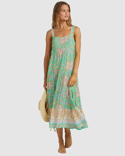 billabong green dress