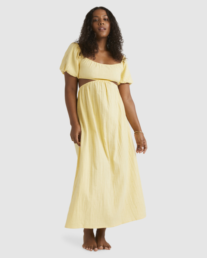 1 On The Coast Dress Yellow UBJWD00345 Billabong