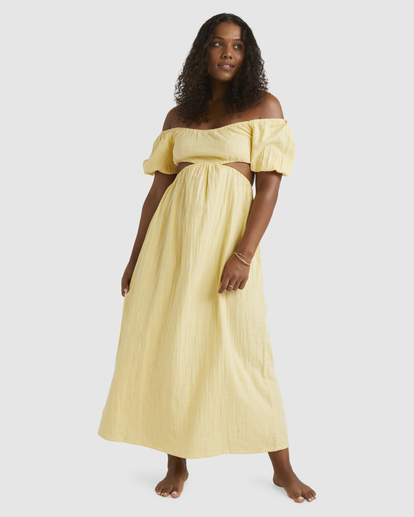 5 On The Coast Dress Yellow UBJWD00345 Billabong