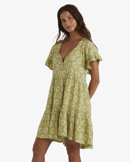 1 Follow The Sun Dress Green UBJWD00358 Billabong