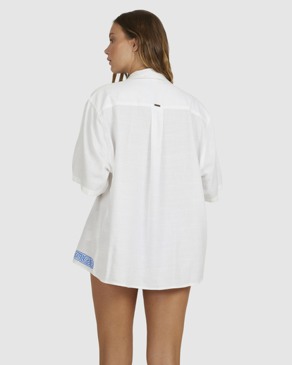2 On Vacation Oversized Button-Down Shirt White UBJWT00149 Billabong