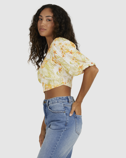 2 Utopia Top Floral Shirt White UBJWT00163 Billabong