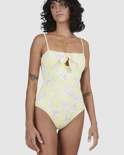 billabong yellow one piece