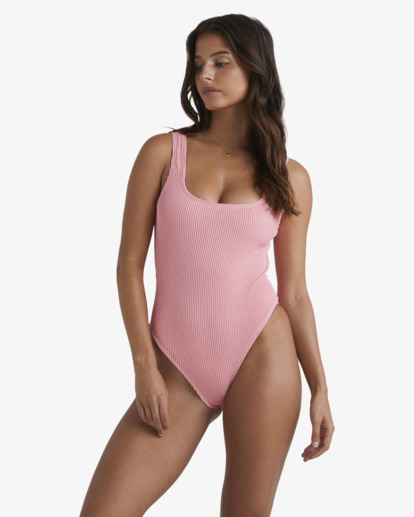 0 Summer High - Hoog uitgesneden Eendelig Badpak voor Dames Pink UBJX100266 Billabong