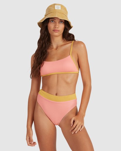 4 Hi Life Billie Bralette Bikini Top Yellow UBJX300156 Billabong