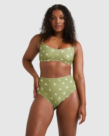 1 Free Fallin Hi Retro Bikini Bottom Green UBJX400390 Billabong