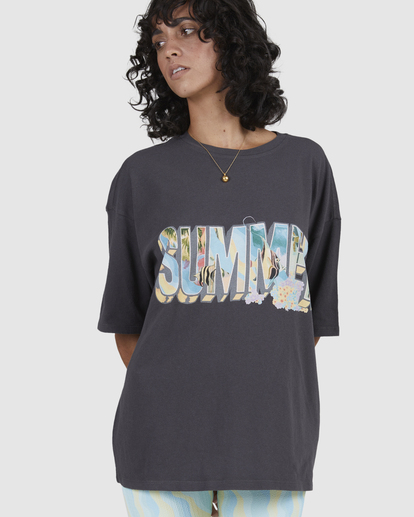 5 Waves For Dayz Boyfriend T-Shirt Black UBJZT00129 Billabong
