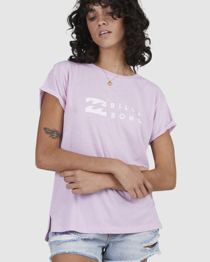 4 One Wave Burnout T-Shirt Purple UBJZT00165 Billabong