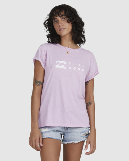 3 One Wave Burnout T-Shirt Purple UBJZT00165 Billabong