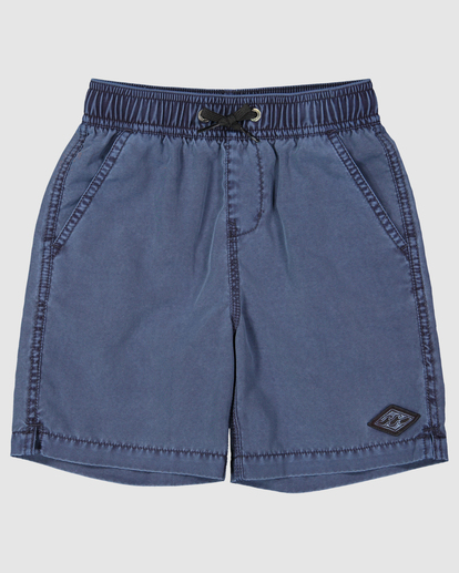 3 Boys 0-7 All Day Overdye Layback Boardshorts 13" Blue UBTBS00106 Billabong